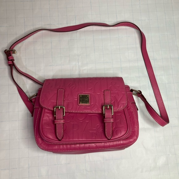 Dooney & Bourke Retro Embossed Pink Safari Crossbody Purse Shoulder Bag - Picture 3 of 16